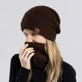 thumbnail image 2 of Wovix Knit Slouchy Oversized Soft Warm Winter Beanie Hat Knitted Slouchy Cotton Classic Beanie Solid Color Warm Soft For Daily All Winter Warm One Piece, 2 of 4