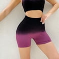 thumbnail image 2 of Pantalones cortos de yoga para mujer, levantamiento de glúteos, ropa transpirable elástica para niñas, ropa interior de cintura alta, pantalones corto Púrpura Macarena pantalones cortos de yoga, 2 of 8