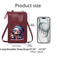 thumbnail image 2 of OIDERY Customized Small Bags Customized Phone Bags Patriotic Skeleton 4th of July Celebration Chill Out Theme Christmas Holiday Present Suitable for Everyday Use, 2 of 12
