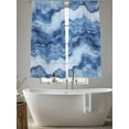 thumbnail image 5 of Vintage Sheer Curtains 72 Inches Long 2 Panels Abstract Blue Watercolor Wave Light Filtering Semi Sheer Window Curtains Drapes for Bedroom Living Room 52"x72", 5 of 7