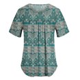 thumbnail image 5 of Spring Tops for Women Plus Size Womens Tops Women's Crew-Neck Short Sleeve Print Tops Hide Belly Tunic Shirts Dressy Casual Flowy Blouse Gifts for Women, 5 of 6