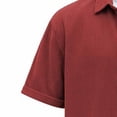 thumbnail image 6 of Yertdoel Men's Button Down Shirts Solid Color Short Sleeve Lapel Neck Shirt Soft Comfortable Breathable Outdoor Cycling Hiking Summer Casual Tops, 6 of 6