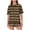 Brown, variant on Gifts Dianli Pajama Set Loungewear Women's Casual Loose Striped Print Round Neck Short Sleeve Top and Elastic Waist Shorts Two Piece Soft Breathable Cotton Blend Homewear Nightwear
