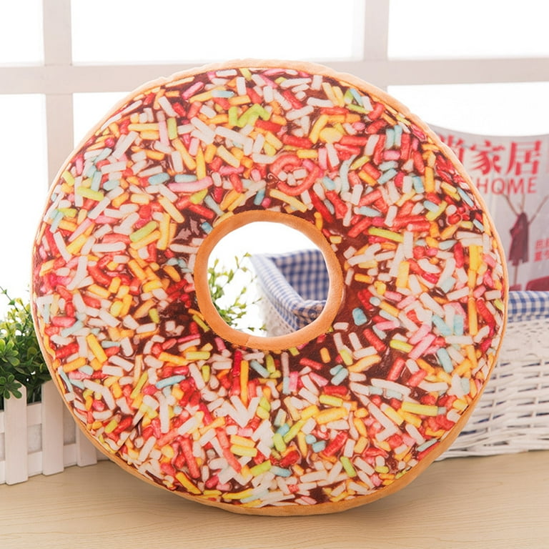 Much Comfort 31 3D Sprinkle Donut Throw Pillow - Made with Super Soft &  Ultra Premium Fabric - Cute, Comfortable, Plush Stuffed Doughnut Cake  Cushion