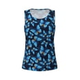thumbnail image 4 of Gaeub Blue Butterfly Women's Workout Tank Tops Lightweight Sleeveless Shirts for Women for Athletic Running Tennis Yoga - Medium, 4 of 9
