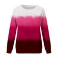 thumbnail image 5 of Dyegold Womens Casual Long Sleeve Sweatshirt Crew Neck Cute Gradient Pullover Tops Oversized Sweater Shirt Fall Fashion 2023, 5 of 5