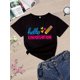 thumbnail image 1 of Girls' "Hello Kindergarten" First of School T-Shirt - Cute Pencil Print & Heart Design, Soft Short Sleeve Round Neck Top, Machine Washable Summer Casual T-Shirt, First Outfit, Comfortab, 1 of 6