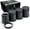 Black, variant on Smell Proof Containers (120mL), Jars with Airtight Lids for Herbs, Spices, Coffee and Tea, Air Tight Glass Storage Jars with UV Protection Glass, (Set of 4) (Matte Black)