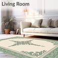 thumbnail image 2 of ODIKA 8'x10' Machine Washable Non-Slip Area Rug, Classic Interwoven Damask Heirloom High Traffic Rug with Pad, Beige, 665566, 2 of 8