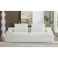 thumbnail image 6 of 90 Inch Wide Oversized Full Foam 4 Seater Couch for Living Room, Upholstered Modern Couch with Deep Seat & Wide Armrests, Ergonomic Compressed Sofa, No Assembly, Ivory, 6 of 9