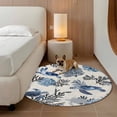 thumbnail image 2 of Navy Blue Sea Turtle Coastal Round Area Rug 3Ft Washable Small Circle Rugs for Kitchen Entryway, Beach Black Coral Nautical Rustic Non-Slip Carpet Floor Mats Indoor Outdoor Carpet Runner Home Decor, 2 of 8