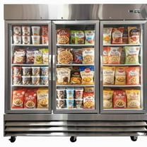80” NSF Certified 3-Glass-Door Commercial Freezer | Stainless Steel | Bottom-Mount Compressor | –8°F to 0°F | LED Interior Lighting | R290 Eco Refrigerant | ETL & NSF Certified