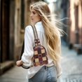 thumbnail image 5 of FORMRS Womens Crossbody Sling Bag Travel Daypack Shoulder Chest Backpack, Star Spangled Squares, 5 of 7