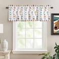 thumbnail image 3 of Kitchen Valances for Window, Cartoon Animal Cute Letter Light Filtering Rod Pocket Valance Curtain, Colored Crayon &nbsp;Short Curtains Window Topper for Bedroom Bathroom Living Room 42x18in, 3 of 9