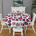 thumbnail image 2 of Leopard Print Round Tablecloth 60x60in(153x153cm) – Waterproof Polyester Table Cover with Full Print Design, Wrinkle Resistant & Washable for Kitchen Dining Party Decor, 2 of 6