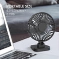 thumbnail image 5 of Small USB Desk Fan, Quiet Fan for Home Office, 3 Settings, Super Airflow, Low Noise, 40 Tilt, 1.1m Cord, USB Plug (Black White), 5 of 5