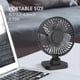 thumbnail image 5 of Small USB Desk Fan, Quiet Fan for Home Office, 3 Settings, Super Airflow, Low Noise, 40 Tilt, 1.1m Cord, USB Plug (Black White), 5 of 5