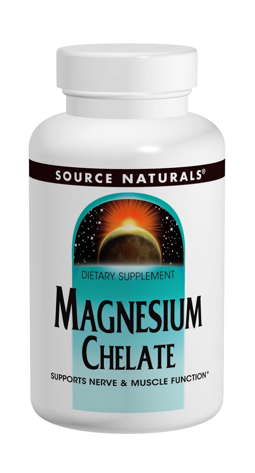 Source Naturals Magnesium Chelate 100mg elemental, 250 Count