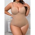 thumbnail image 1 of Plus Size Women's Solid Color Bodycon Camisole Bodysuit, 1 of 5