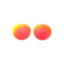 Walleva Fire Red Polarized Replacement Lenses for Ray-Ban RB2447 49mm Sunglasses