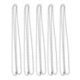 thumbnail image 1 of Collar de Cadena de Abalorios de Acero Inoxidable 2.4mm Sunnimix Plata 67cm, 1 of 8