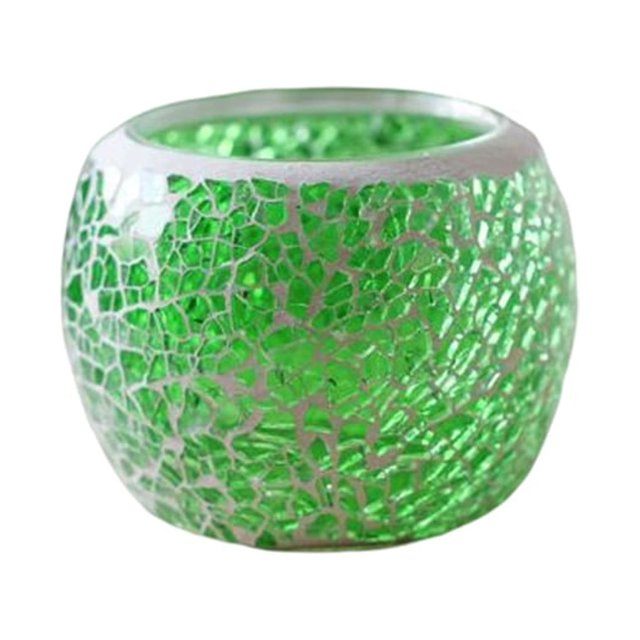 Cateissary Portavelas de cristal decorativo estilo europeo elegante de moda para el hogar restaurante Bar Club candelabro soporte decoración Verde