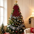thumbnail image 7 of Extra Large Satin Christmas Bow(19.6in) — Large Bows for Christmas Tree Topper, Wreaths, Mantle, Front Door, Porch & Wedding Decoration — Xmas Decor Indoor & Outdoor (Wine Red), 7 of 7