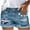 Blue-4th of july denim shorts, variant on YanHoo Women's Distressed Denim Shorts Low Waist Ripped Raw Stretchy Hot Shorts Girls Trendy Summer Jeans Hot Shorts
