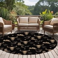 thumbnail image 4 of Black Cow Skull Round Area Rug 7Ft Washable Circle Rugs for Dorm Laundry Room, Southwestern Vintage Cowboy Boots Non-Slip Carpet Floor Mats Indoor Outdoor Carpet Runner Aesthetic Home Decor, 4 of 8