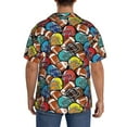 thumbnail image 5 of Cauagu American Football Men's Short Sleeve Button Down Hawaiian Shirt for Men Bowling Shirts Casual Summer Beach Shirt,Medium, 5 of 6