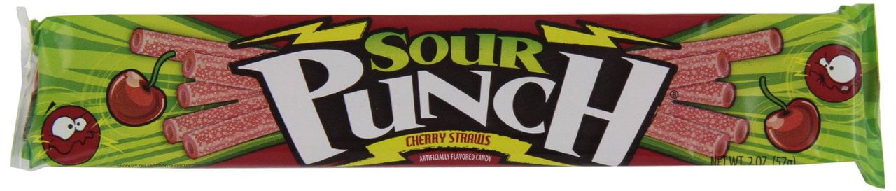 288 PACKS : American Licorice Sour Punch Straws, Cherry, 2-Ounce Boxes by