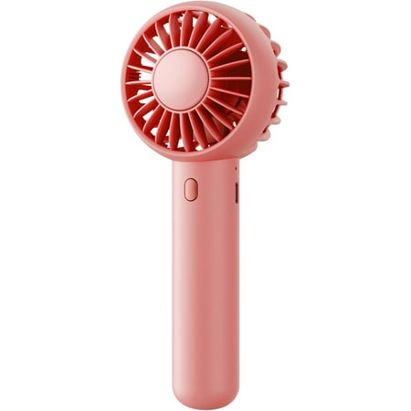 

Gaiatop Mini Portable Fan Powerful Handheld Fan Cute Design 3 Speed Personal Small Desk Fan with Base Lightweight Makeup USB Rechargeable Fan for Stylish Girl Women Travel Indoor Outdoor Coral Red