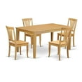 thumbnail image 2 of East West Furniture Capri 5-piece Wood Dining Table and Chair Set in Oak, 2 of 4