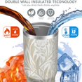 thumbnail image 3 of Modern 30oz Handheld Travel Tumbler with Handle – Double Wall Stainless Steel Insulated Cup, Flip Straw Lid, Leak-Proof & BPA-Free for Hot and Cold Drinks – Durable Coffee & Juice Mug White, 3 of 7