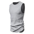 thumbnail image 2 of BXINGOHAI Men's Bodybuilding Tank Tops Workout Gym Shirt Muscle Fitness Athletic Stretch Cotton Top Today Gray,M, 2 of 7