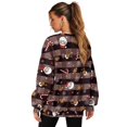 thumbnail image 6 of SCRAWLGOD Christmas Day Crewneck Fall Sweatshirts for Women Trendy Women's Long Sleeve Pullover Tops with Pockets Fashion for Daily Wear, Office, Gingerbread Man Santa Claus Elk Plaid Brown, S, 6 of 6