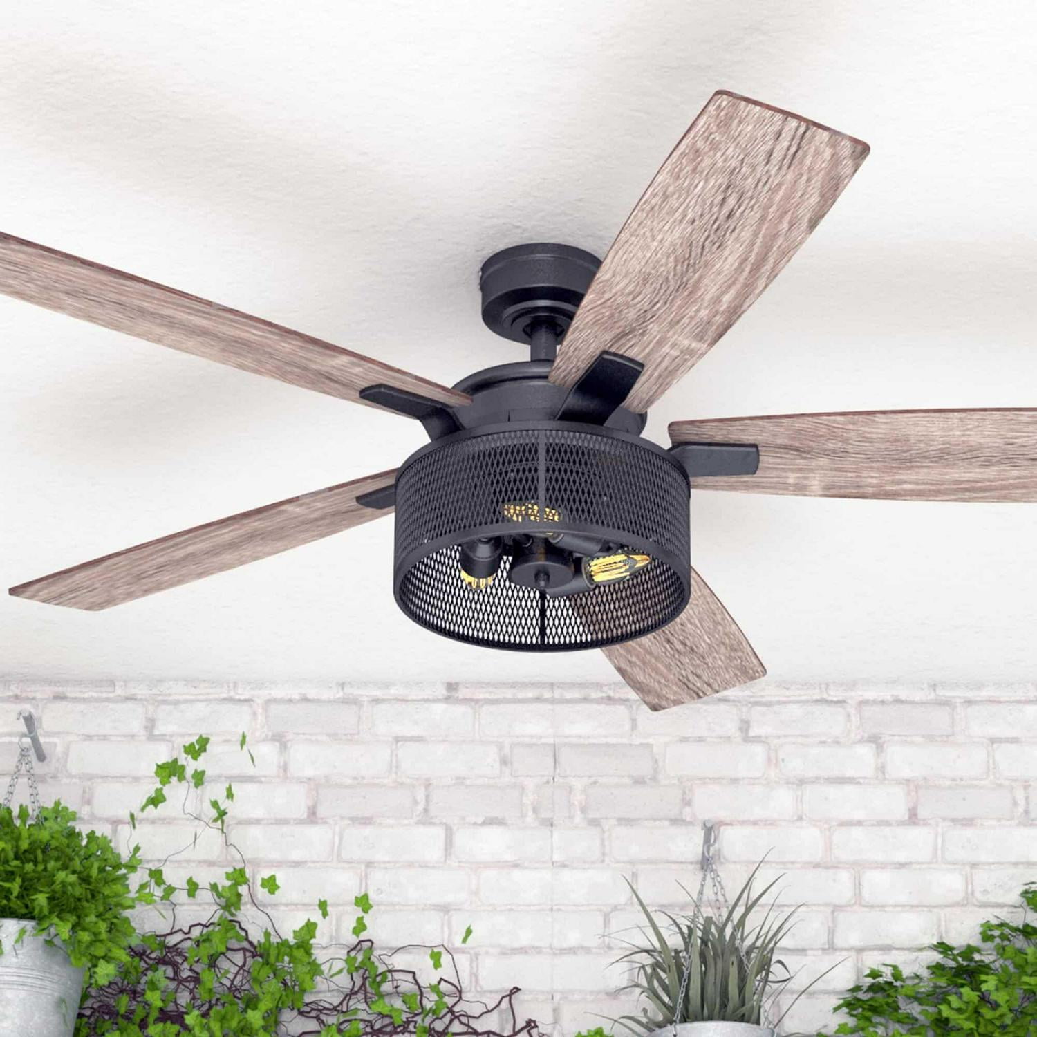 Honeywell Carnegie Black Mesh LED Ceiling Fan with Remote