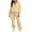 Beige, variant on Sweatsuits for Women Solid Color Casual Crew-Neck Long Sleeved Trousers And Tight-Waist Hoodie Suit