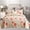 Orange flower, variant on MERRY HOME Bedspread Set 3-Piece King Size, Soft Reversible 1 Quilt & 2 Shams Quilt Coverlet Set