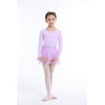thumbnail image 6 of Emy Dola Girls Ballet Leotards with Removable Skirt Combo Toddler Long Sleeve Crisscross Back Dance Dress Outfit 3-10Y, 6 of 6