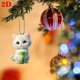 thumbnail image 5 of Fiudx Llavero de Gatos Adorables, Impresión Acrílica a Doble Cara, Diseño Colgante Duradero, Temática Navideña, Adorno Colgante Multiusos, Regalo Ideal para Enamorados, Fácil de Colgar, 1 Pieza, 5 of 7