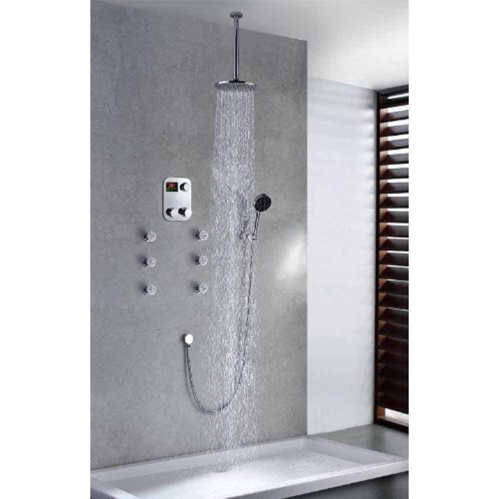 Cascada Luxury Bathroom Shower Set with Luxury 16" Shower Head (Ceiling