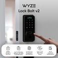 thumbnail image 3 of Wyze Lock Bolt v2, Smart Wi-Fi Deadbolt with Fingerprint Scanner, Keyless Entry, Keypad with 50 Passcodes, Built-in Wi-Fi 6, Auto-Lock, 8-Month Battery, 3 of 16