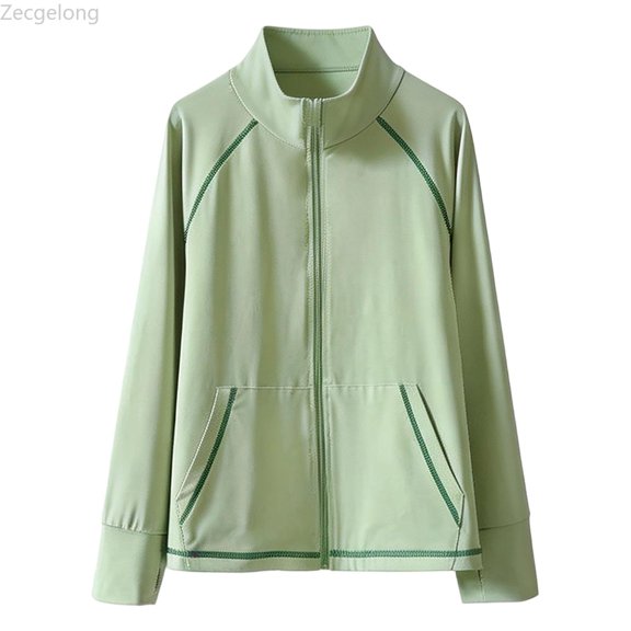 Zecgelong Children's Sun Windproof Lightweight Jacket For Girls And Boys Breathable Ice Silk Cool Feel Outdoor Coat