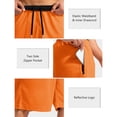 thumbnail image 6 of WULMLEO Men's Athletic Shorts with Pockets 11" Long Basketball Bottoms Lightweight Quick Dry Gym Workout Shorts for Training Saffron S, 6 of 7