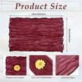 thumbnail image 2 of Wrinkled Dinner Napkins Gauze Cheesecloth Napkins 20 x 20 Inch Rustic Boho Table Napkins Decorative for Weddings Parties Event Home Table(Burgundy,20PCS), 2 of 7