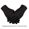 thumbnail image 3 of Qarigey Guantes de etiqueta Diseño de rayas estéreo Tela de poliéster de moda Mitones amigables con la piel Buenos accesorios para izar banderas guantes y mitones Negro, 3 of 6