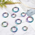 thumbnail image 5 of 1 Box 12Pcs Spring O Rings 3 Sizes Rainbow Color Round Carabiner Clip 19mm 16mm 12mm Diameters Snap Trigger Buckle for Keychains Bag Purse Handbag DIY Craft Jewelry Making Accessories, 5 of 7