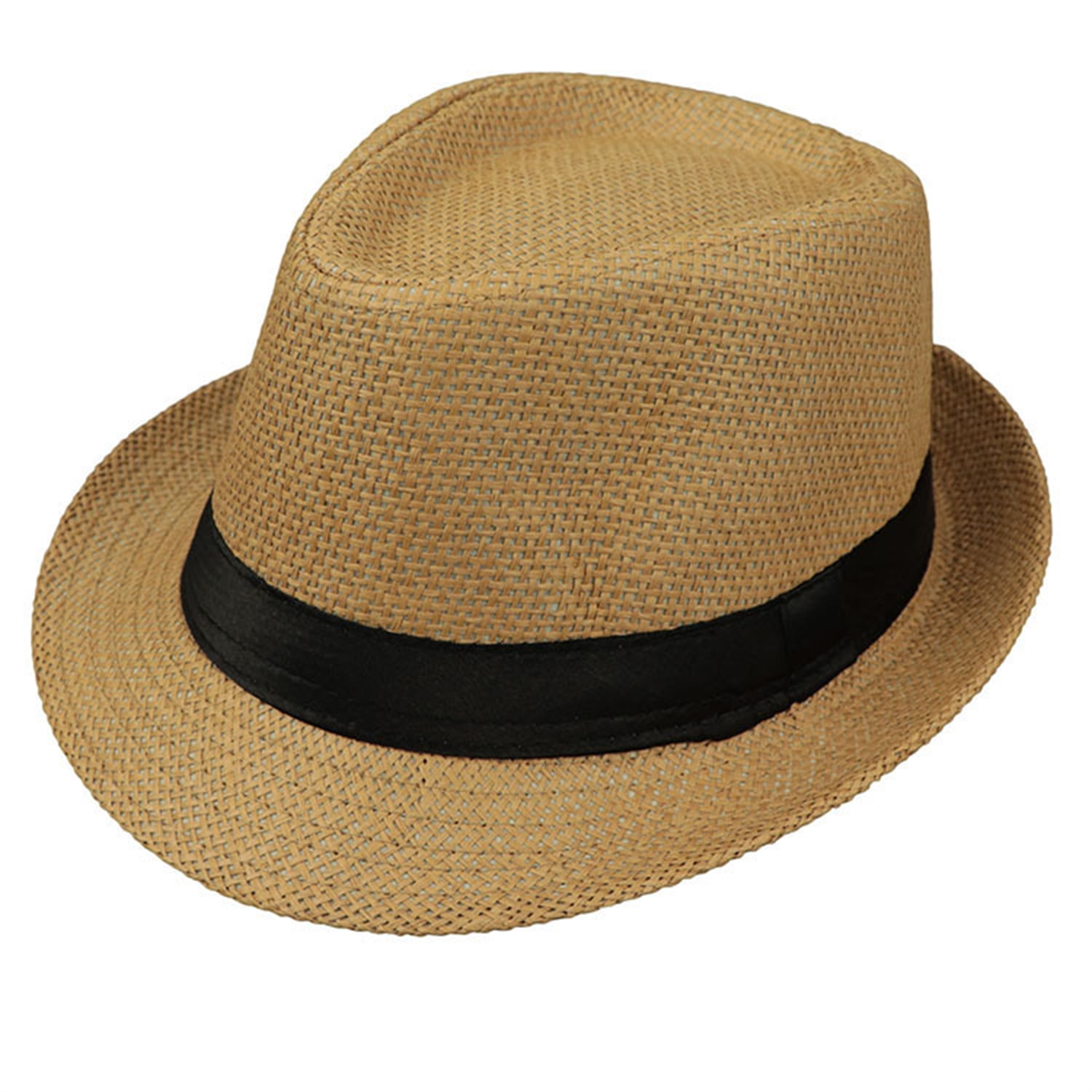 Fedora Hats for Men Trilby Hat Straw Fedora Hat for Men - Walmart.com