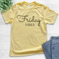 thumbnail image 2 of Kids Friday Vibes Shirt, Youth Kids Boy Girl T-Shirt, Friday Shirt, Vibes Shirt, Chill Shirt, Weekend Shirt, Yellow, Large, 2 of 4